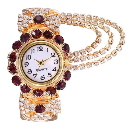 Luxury Rhinestone Women Watches Fashion Adjustable Bangle Ladies Quartz Wristwatch Reloj Mujer