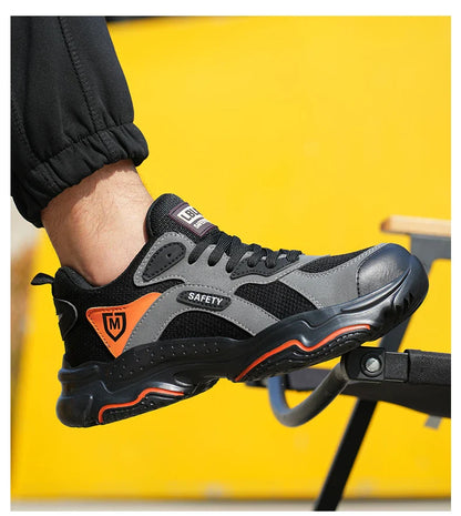 Lightweight Safety Shoes Men Work Shoes Steel Toe Cap Working Boots Sneakers Man Anti Puncture Breathable Sport Work Footwear