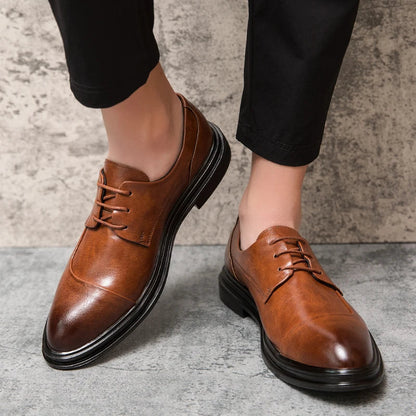 Men Suit Casual Shoes Luxury Men Brogue Dress Shoes Formal Business Leather Shoes Men Brown Wedding Italian Banquet Shoe Size 46