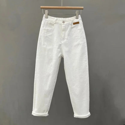 Casual High Waist Loose Fit Mom Jeans