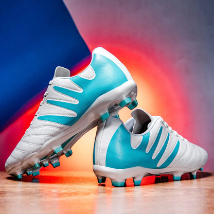 AG FG Outdoor Soccer Boots Breathable PU Fabric Upper TPU Reinforced Sole Wear Resistant Boys Girls Professional Football Shoes