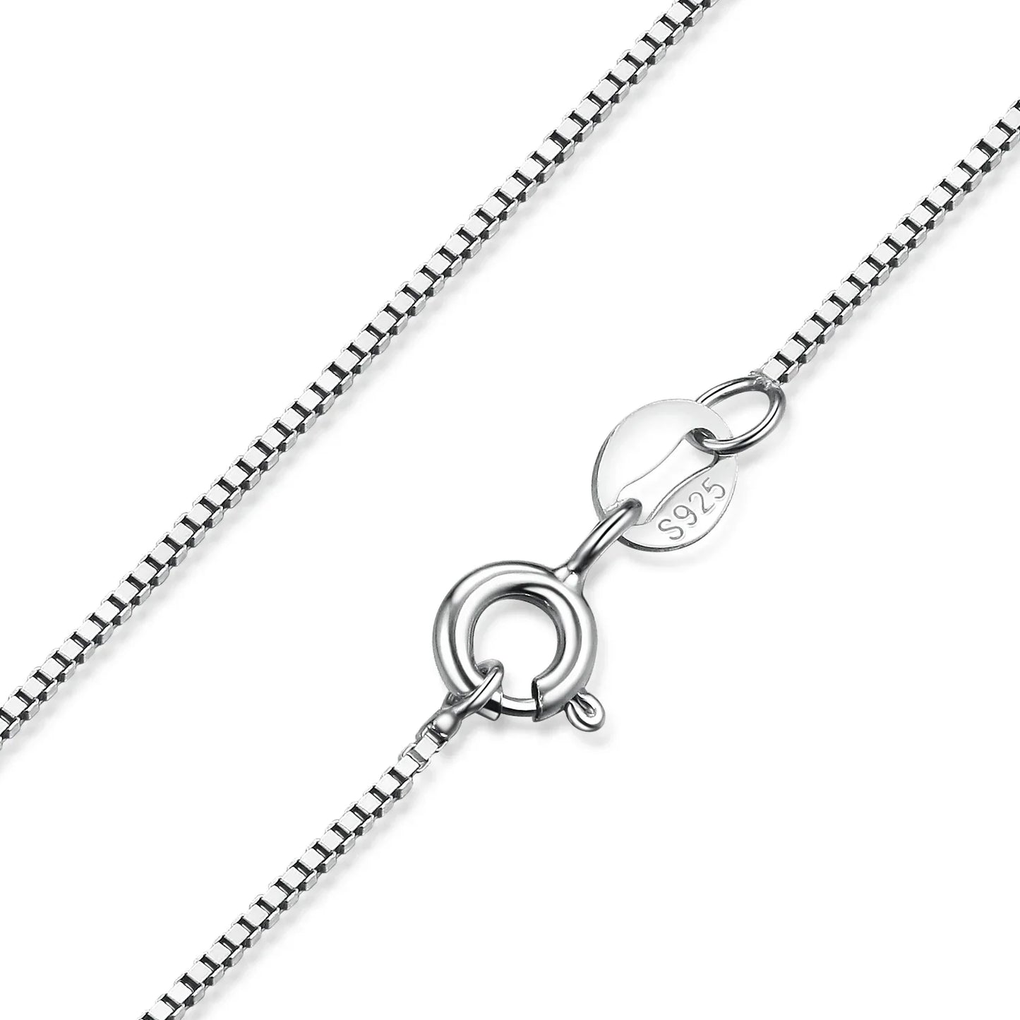 Genuine 100% 925 Sterling Silver Necklace Ingot Twisted Trace Belcher Snake Bar Singapore Box Chain Necklace Women