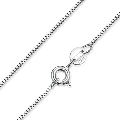 Genuine 100% 925 Sterling Silver Necklace Ingot Twisted Trace Belcher Snake Bar Singapore Box Chain Necklace Women