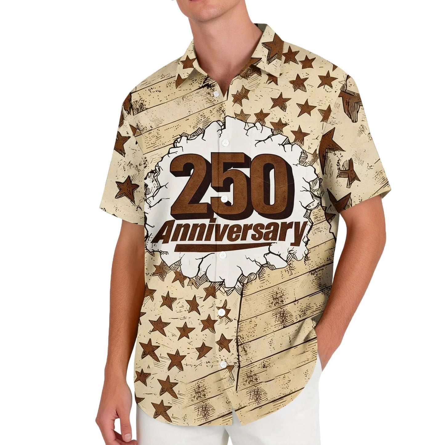 Patriotic American Flag Print Mens 250 Years of Freedom Raglan T Shirt Waffle V Neck Short Sleeve Casual Tops