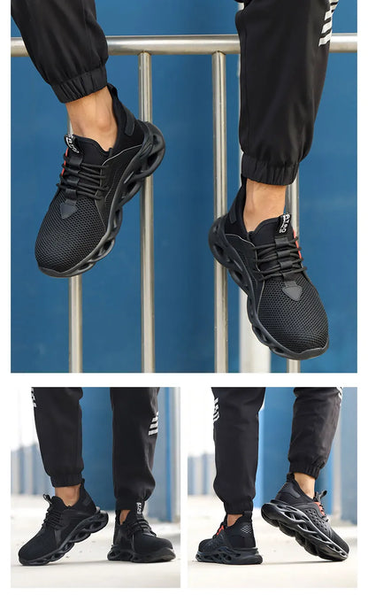 Comfortable Indestructible Safety Shoes Men Work Sneakers Light Security Boots Men Puncture-Proof Work Boots Steel Toe Shoes