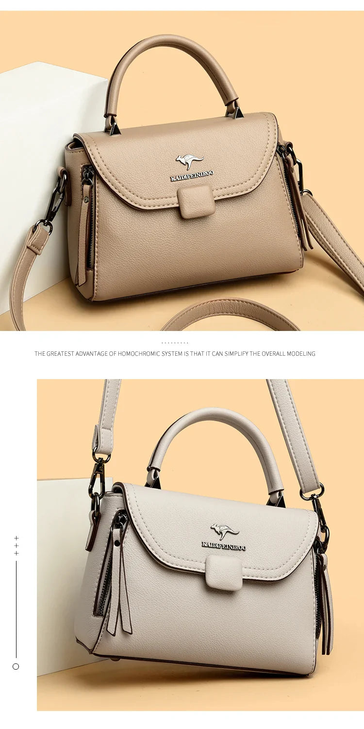 Authentic High Quality Soft Leather Luxury New Designer Fashion Casual Women's Shoulder Bag Handbag Crossbody Bags for Women2024