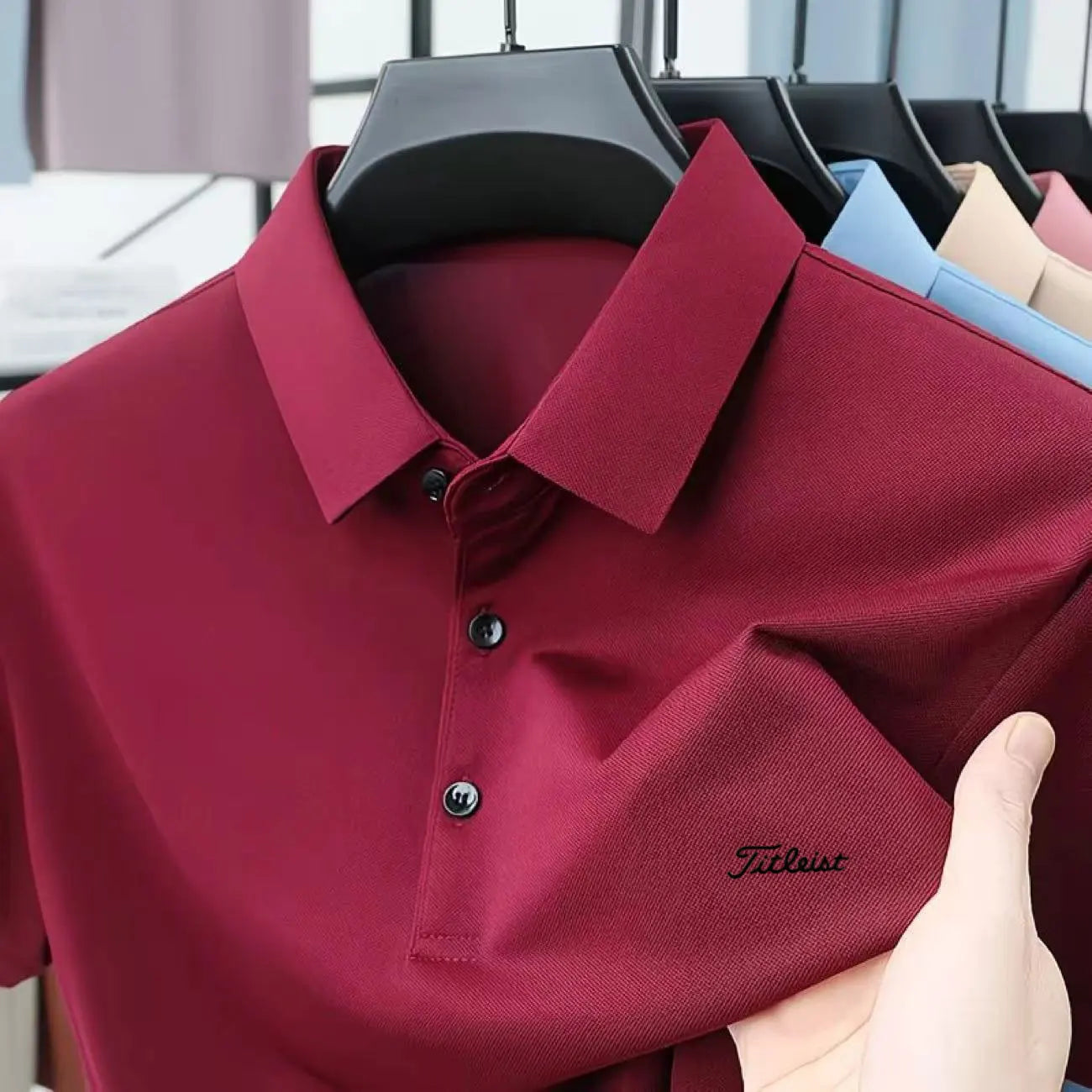 Men's Golf Outdoor Casual Polo Shirt T-Shirt Summer High-End Brand Cool and Breathable Fitness Sports Short Sleeve Top