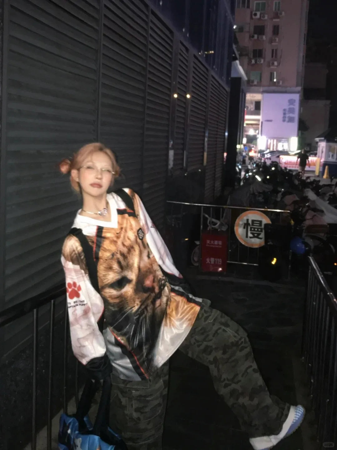 Japanese Y2k Kitten Print Jersey T-shirt Vintage Harajuku V-neck Long Sleeve Cat Tops American Retro Streetwear 2000s