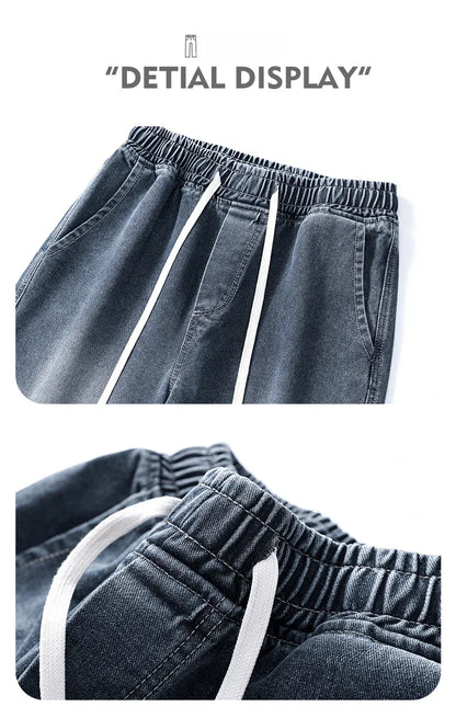 Men's Jeans American Loose Wide-leg Loose Straight Casual Trousers Street Hip-hop Baggy Jeans Black Grey Blue Streetwear Men