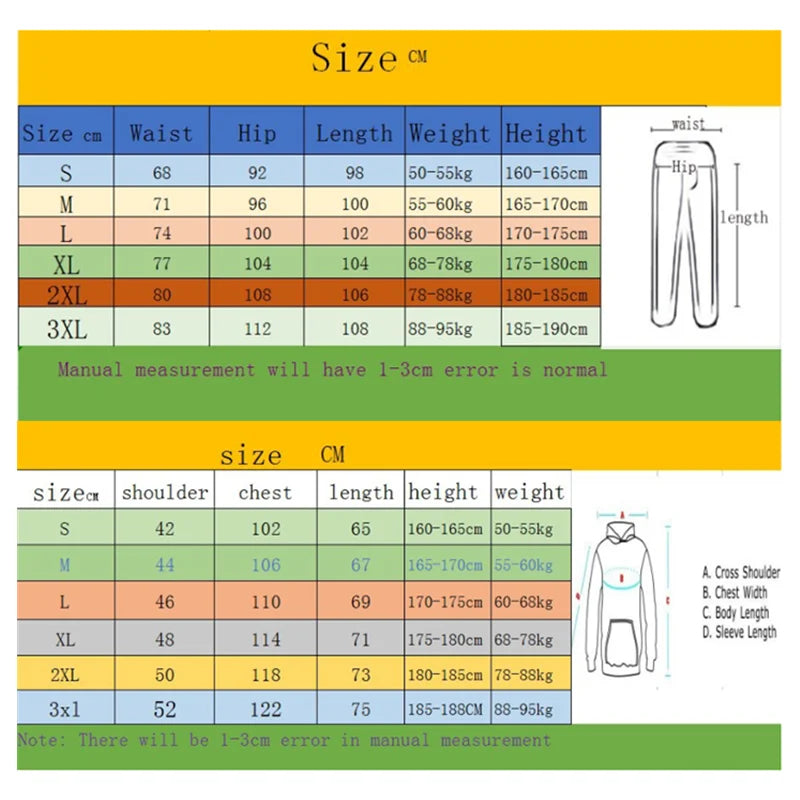 Autumn Men Gray Blue Casual 2PC Sets Trend Hoodie Tops Slim Pants Warm Sweatshirts Street Fashion Concise Printed Sports Suit