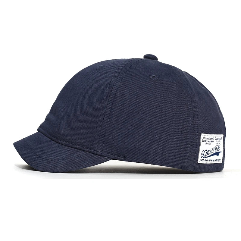 Short Brim Cotton Baseball Cap Men Women Casual Vintage Dad Hat Adjustable