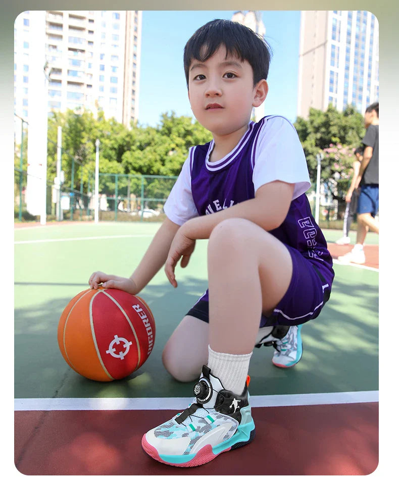 Kids Basketball Shoes Boys Sneakers Non-slip Child Trainer Basket Shoes Outdoor Children Sport Shoes Sneakers Sportschuhe Kinder