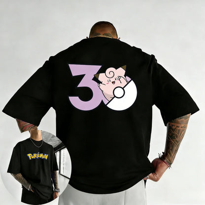 Printed T-shirt Summer Men's and Women's Loose Casual Hip Hop Trendy Short Sleeve Top