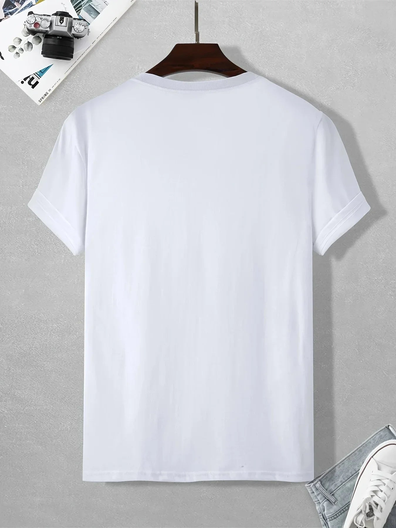Men's Summer Loose Size 100% Cotton Freedom Graphi Print Casual Slim Fit Round Neck Short Sleeve T-shirt Top
