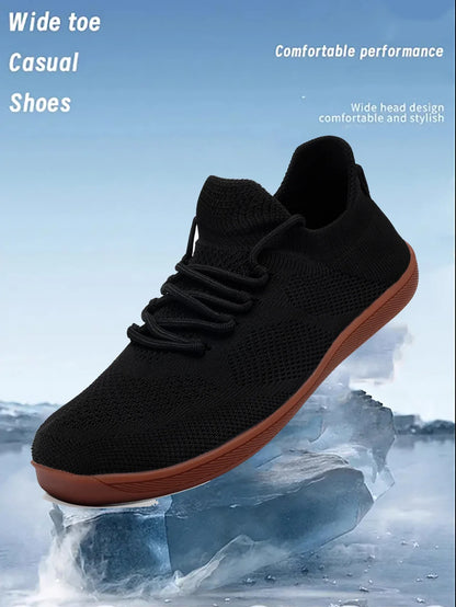 2025 New Wide-toe Men's Shoes Casual Soft Sole Wide-Toe Shoes Walking Sneakers Breathable Mesh Comfortable Barefoot Shoes