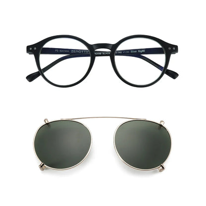 Steampunk Style Glasses (Anti Blue Light Blocking Eyewear) + Clip Lenses