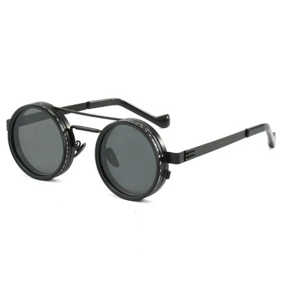 Metal Round Punk ND9-level Adjustable Dimming Sunglasses Women Polarized UV400 Fashion Men Outdoor Sun Glasses