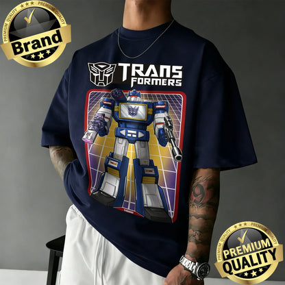 2026 Summer Hasbro Transformers Soundwave Graphic Brand Print T-shirt Unisex Tops Retro Casual Sleeve Short Clothing Breathable