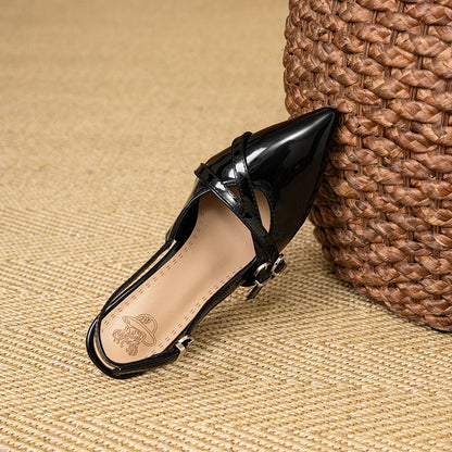2025 Clássico de Verão Sandálias Pretas Femininas Moda Salto Agulha Alto de 9cm Sapatos de Festa Femininos Tamanhos Grandes e Pequenos 33 43 47