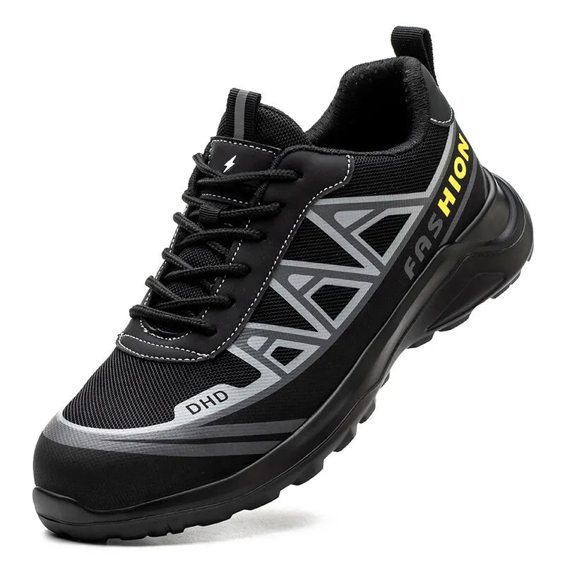 Fashion Sports Shoes Work Boots Puncture-Proof Safety Shoes Men Steel Toe Shoes Security Protective Shoes Indestructible