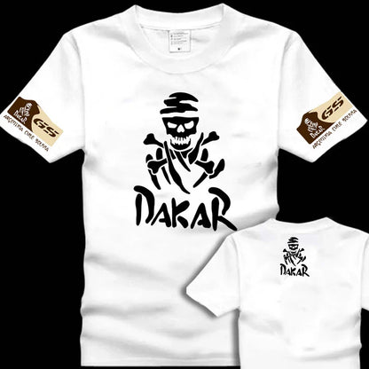 Off-road E-family Cotton Motorcycle T-shirt BMW Printing Short-sleeved Locomotive Racing Car Mercedes-Benz Audi Men's Clothing