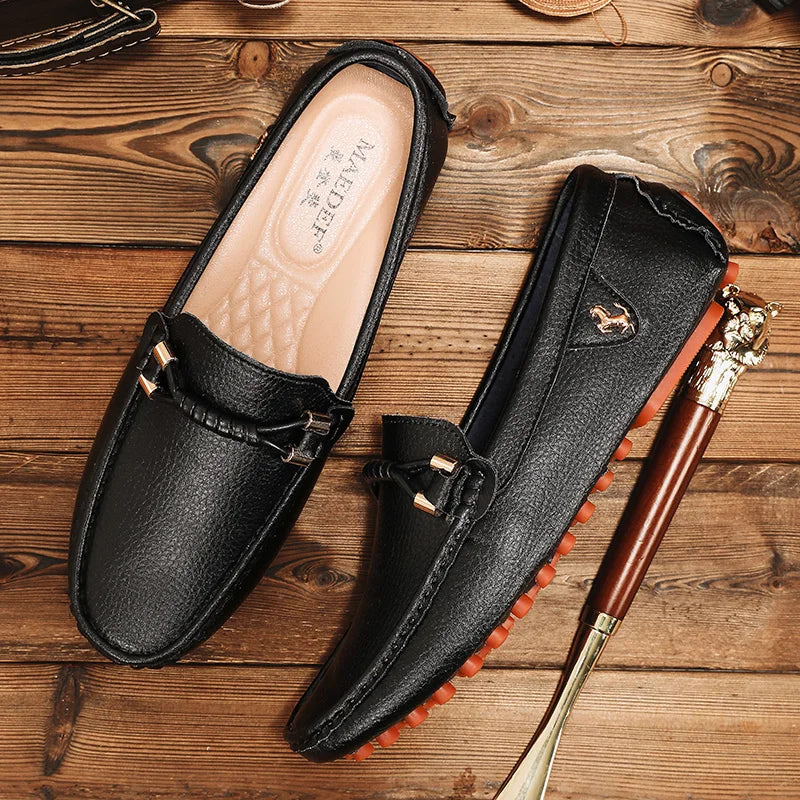 Summer Mens Fashion High Quality Outdoor Casual Leather Shoes Comfortable Breathable Classic 2024 New Slip on Men's Shoes