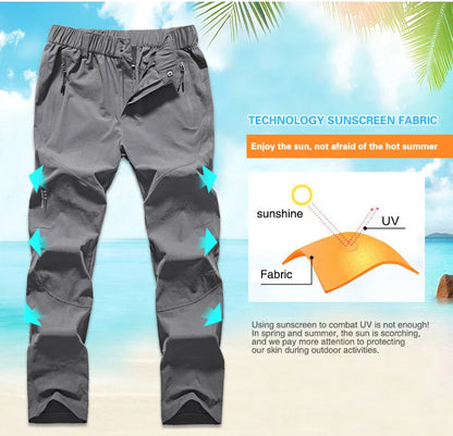 Women Hiking Pants Camping Trekking Running Climbing Mountain Trousers Lightweight Quick Dry Waterproof Summer Pants