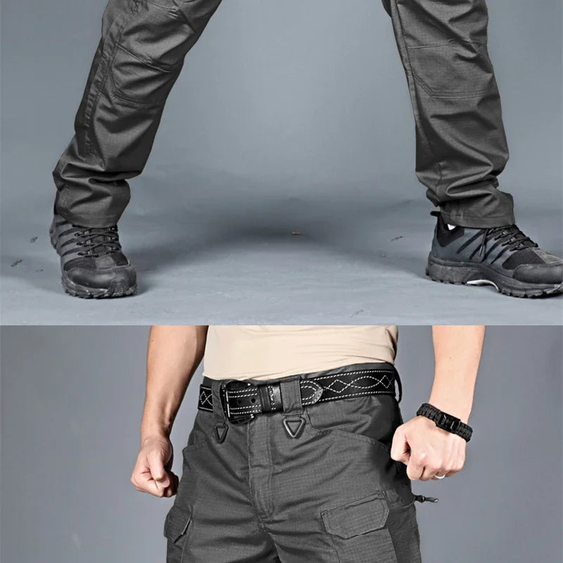 New Casual Tactical Pants Men Cargo Pants Multi Pockets Safari Style Trousers Waterproof Male Streetwear Hiking Plus Size S-6XL