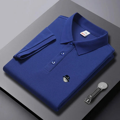 2026 new men's golf short sleeves polo shirt lapel printing ventilate t-shirt business leisure  comfortable exercise men's wear