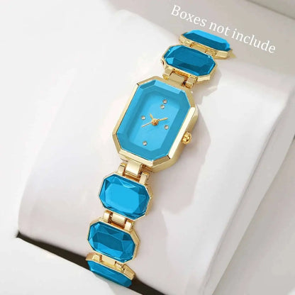 Elegant Women Watches Fashion Rectangle Dial Quartz Wrist Watches Girls Clock Reloj Hombre（Without Box）