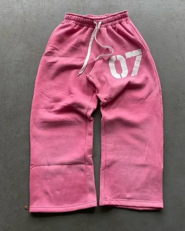 Embroidered casual zipper hoodie sweatpants two-piece set Y2K clothing men's hip-hop oversized sweatpants casual pants