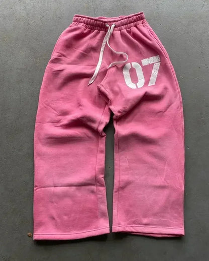 Embroidered casual zipper hoodie sweatpants two-piece set Y2K clothing men's hip-hop oversized sweatpants casual pants