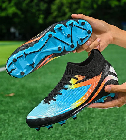 Mens Soccer Shoes TF/FG High Ankle Football Boots Kids Women Outdoor Sports Shoes Multicolor Training Match Athletic Sneakers