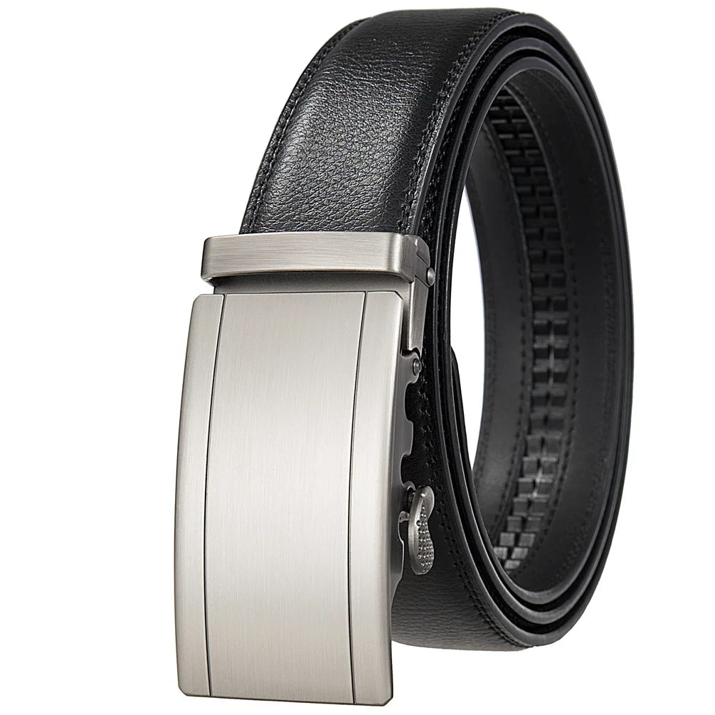 Famous Brand Belt Male Designer Automatic Buckle Genuine Leather Men Belt  Luxury Belts for Men 3.5cm New Black Brown Plus Size