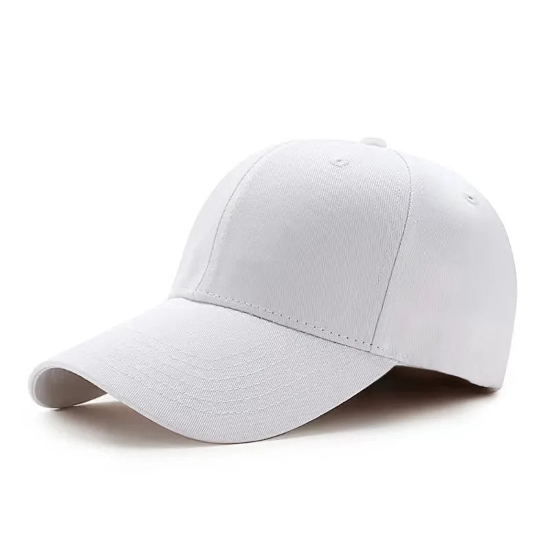 Men's and Women's Summer Baseball Cap Pure Cotton Solid Color Cap Fashion Driver Hat Sunshade Four Seasons Hat