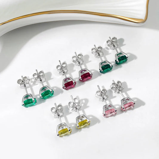 1-4CT Oval Cut D Color Moissanite Diamond Stud Earrings GRA Certified For Women Unisex Gemstone Party 925 Silver Earring