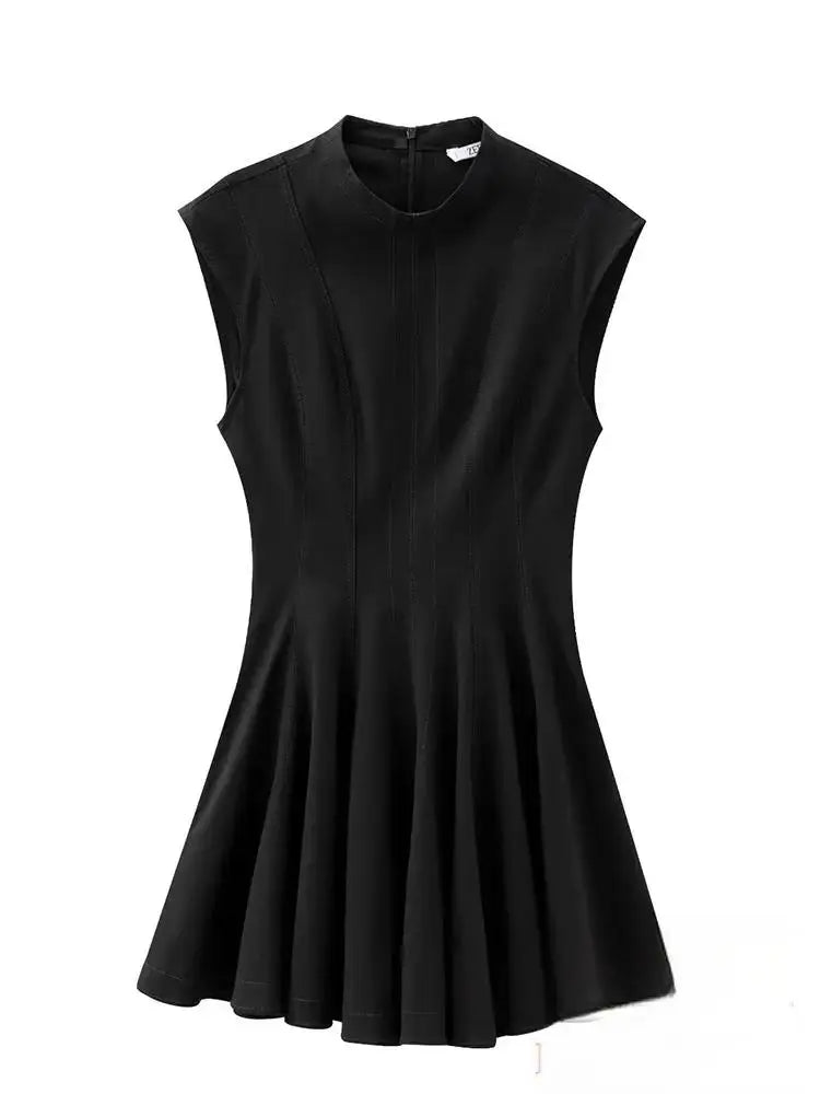 Ruffles Mini Party Dress Women Sleeveless A-Line Chic Evening Club Dress Fashion 2025 Y2K Girl Street Vestidos