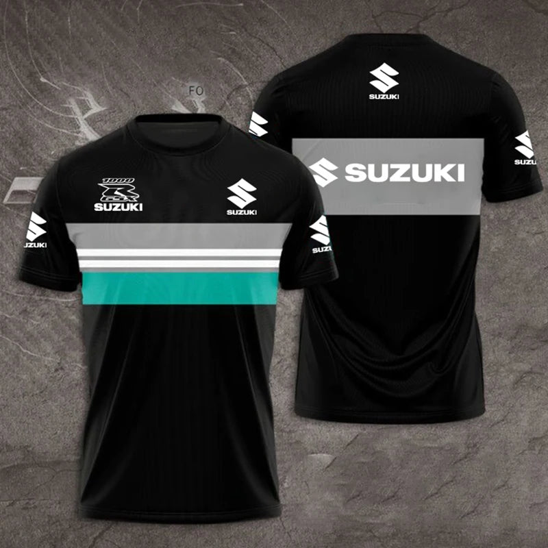 Men motorcycle 3D printed men's T-shirt for summer outdoor sports quick-drying and breathable short-sleeved shirt