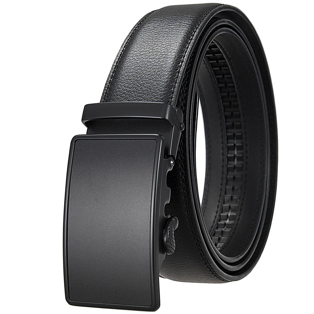 Famous Brand Belt Male Designer Automatic Buckle Genuine Leather Men Belt  Luxury Belts for Men 3.5cm New Black Brown Plus Size