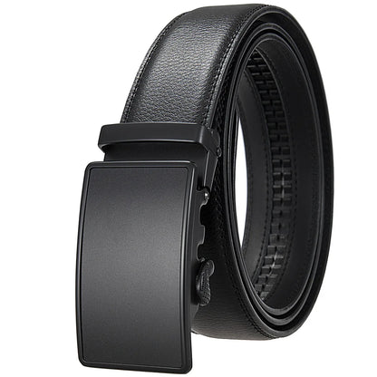 Famous Brand Belt Male Designer Automatic Buckle Genuine Leather Men Belt  Luxury Belts for Men 3.5cm New Black Brown Plus Size