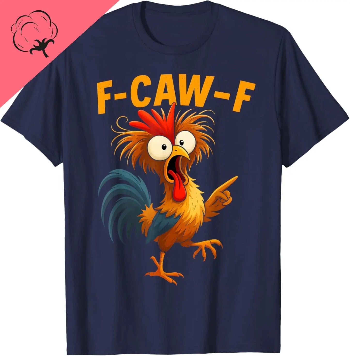 F Caw F Rooster Funny Bird Fcawf Chicken Whisperer Fawk Off T-Shirt Mens Clothing Print on Demand Cotton Vintage Clothes
