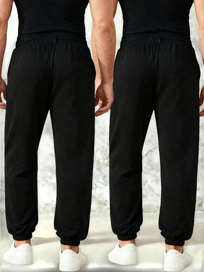 2 Pack Clothing Y2k Pants Man Cargo Casual Black Men Spring Men's Sweatpants Baggy 2026 Clothes Elastic Waistband Sports Boys