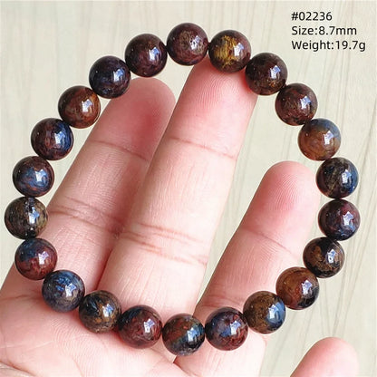 Natural Blue Pietersite Bracelet Women Men Beads Round Beads Chatoyant Cat Eye Fire Pietersite Namibia AAAAAA