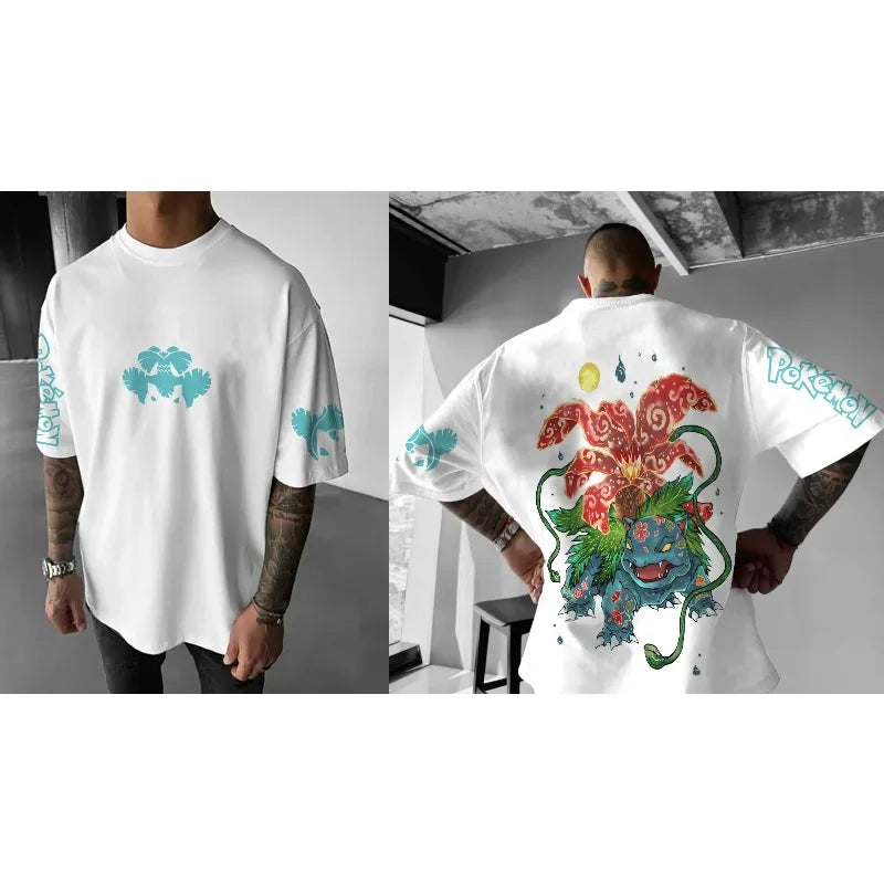 Printing T-shirt 2025 Summer New Men's Street Loose Casual Trend Versatile Parent-child Top