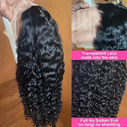 34 36inch Hd 13x4 13x6 Curly Wigs Deep Wave Frontal Wig Brazilian Curly Human Hair Wig Loose Water Wave Wig For Women