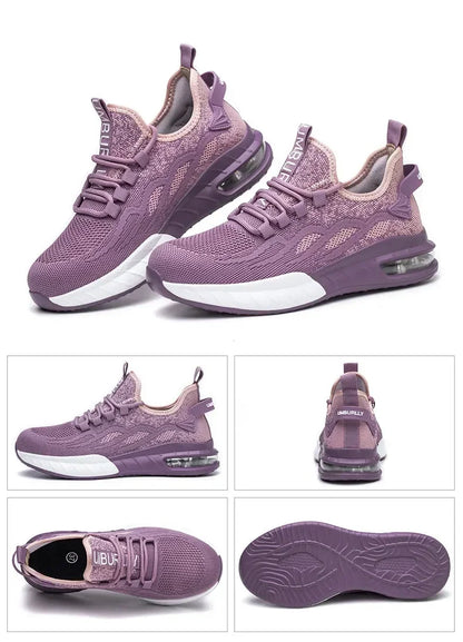 New Women Safety Shoes for Work Safety Boots Breathable Steel Toe Puncture Proof Sport Work Sneakers Construction Security Boots