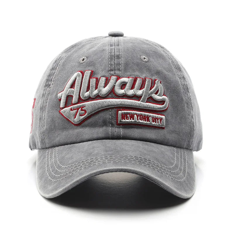 Embroidered Baseball Cap For Women Men New Spring Summer Solid Sunhat Retro Washable Sport Snapback Caps Hip Hop Fishing Hat