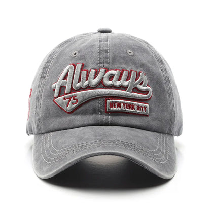 Embroidered Baseball Cap For Women Men New Spring Summer Solid Sunhat Retro Washable Sport Snapback Caps Hip Hop Fishing Hat