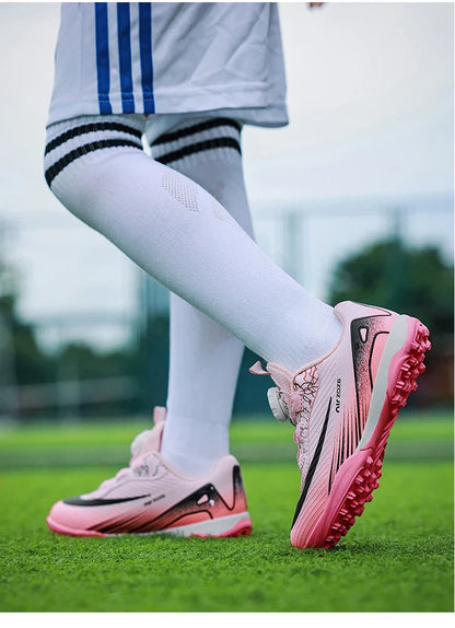 New Football Field Boots Boys Girls Indoor Society Football Shoes Futsal Non Slip Professional Fast Kids Soccer Cleats Sneaker