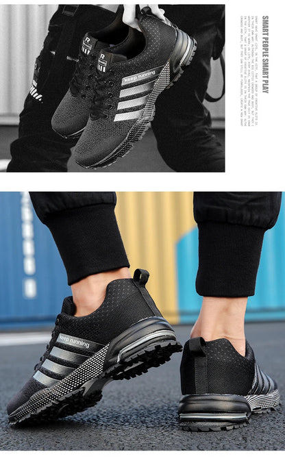New fashionable plus-size men's casual sports shoes, walking and running shoes, tennis vulcanized men's shoes